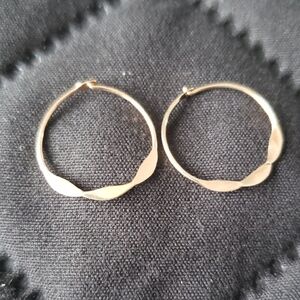 Elegant 10k Yellow Gold Hoop Earrings